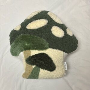 Green and Cream Mushroom Pillow